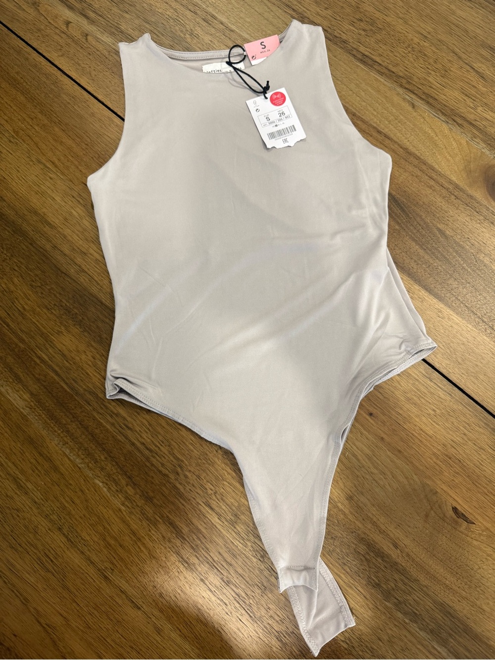 Lefties Sleeveless Light Taupe One-Piece Bodysuit - Size S